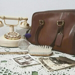 Vintage Gold Brush Comb Set Victorian Vanity Hair Beauty Grooming Set